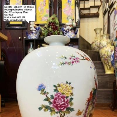 BÌNH HÚT LỘC PHƯỢNG HOÀNG HOA MẪU ĐƠN